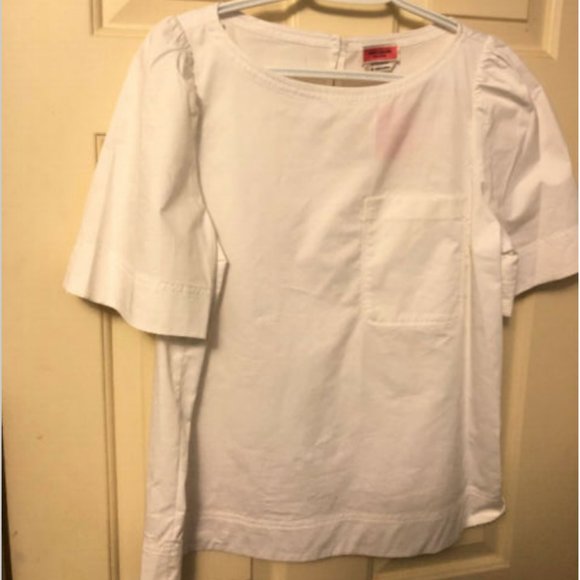 Kate Spade White Twill Blouse size m nwt - Picture 4 of 5